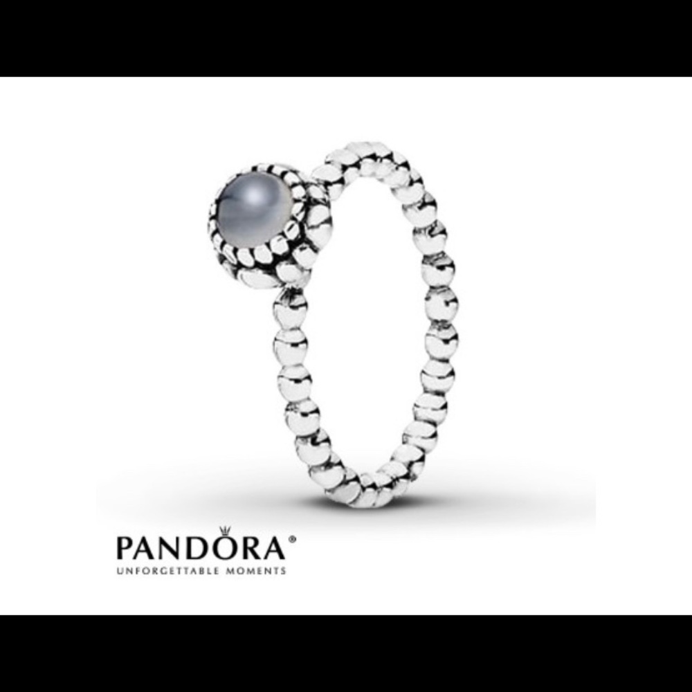 Pandora Birthtone Ring in Moonstone